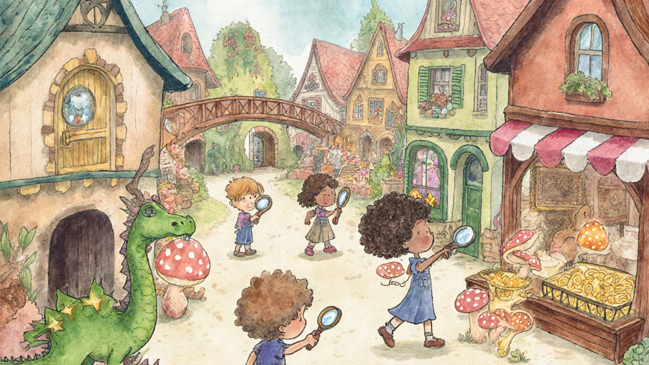 Sesli evler ve sihirli alışverişlerle dolu büyüleyici bir köy.