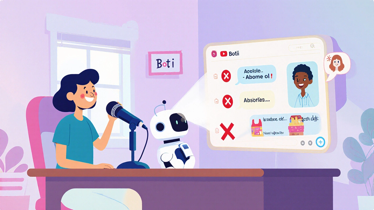 Bir yayıcı ve bot, YouTube canlı sohbetini düzenliyor.