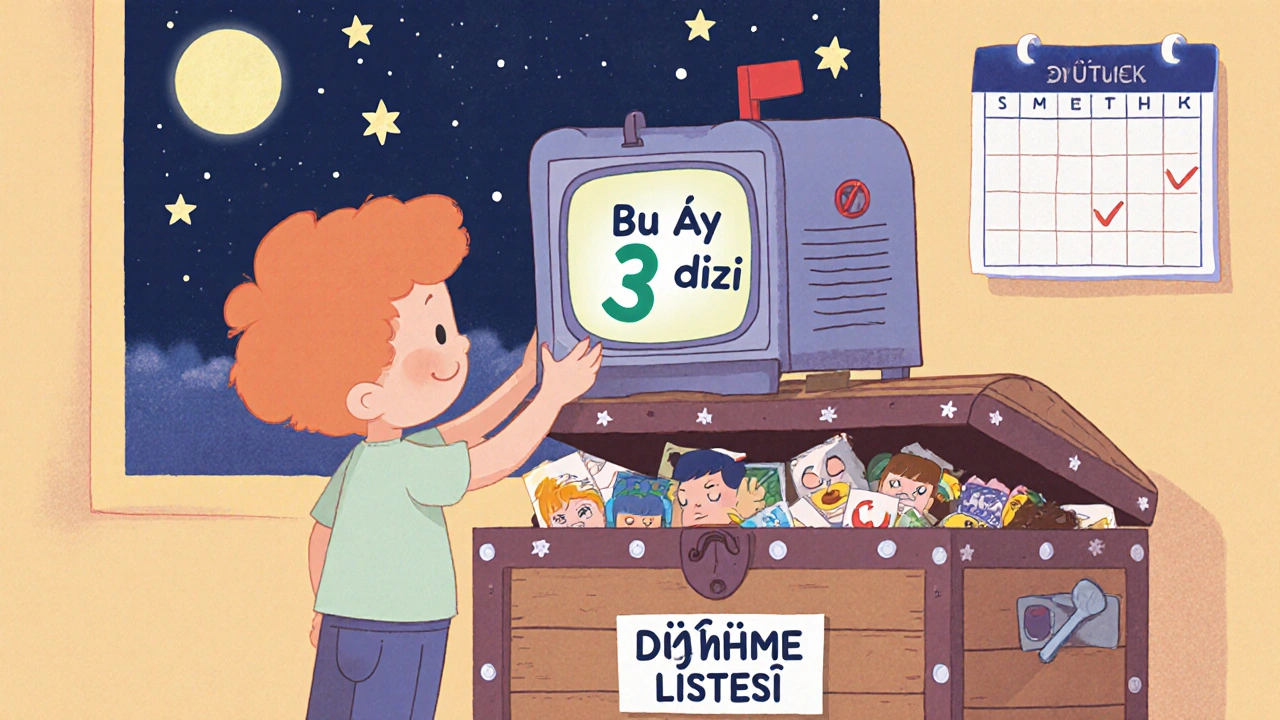 Çocuk, bir izleme hedefi posta kutusuna bir dizi ekliyor, geri kalanları düşünme listesi sandığında bırakıyor.