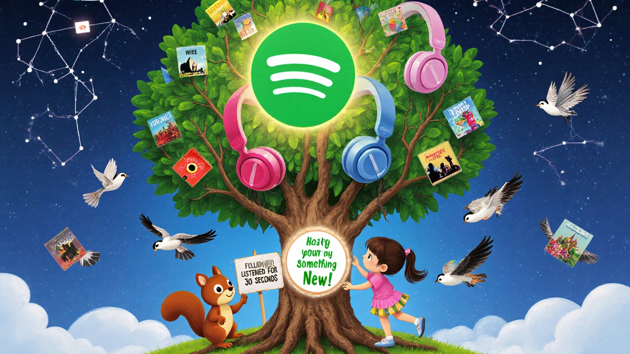 Müzik ağaçlarında farklı türlerde yapraklar ve çocuklar yeni albümlerle takviye ediyor, hayvanlar ve kuşlar müzik keşfini destekliyor.