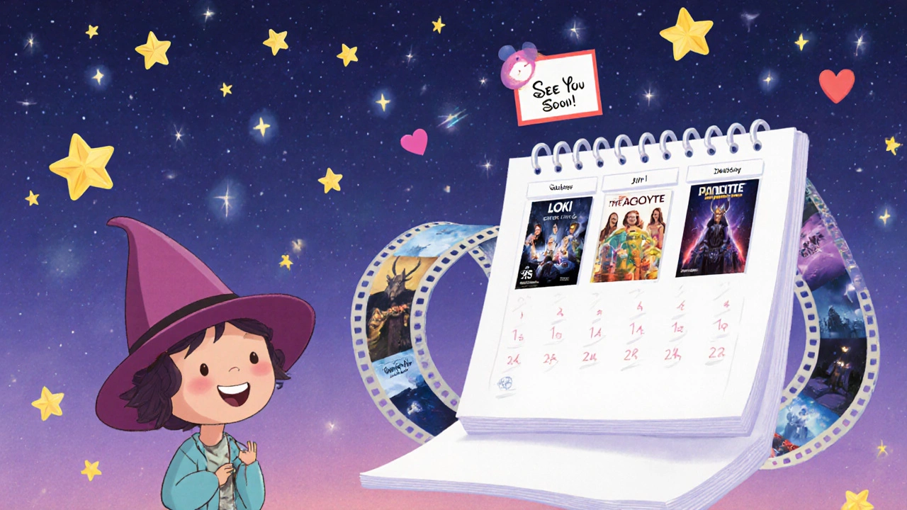 Son izleme günü, Loki ve The Acolyte izlenirken, &#039;Yakında Görüşürüz!&#039; yazısı görünüyor.