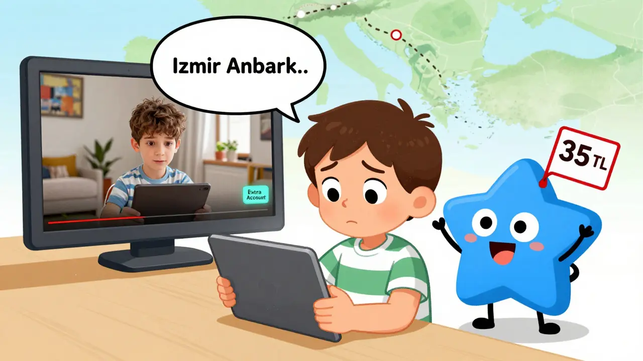 Ankara'daki bir çocuk, Netflix'in 35 TL'lik ek hesap teklifini alıyor, arkadaşı İzmir'de aynı diziyi izliyor.