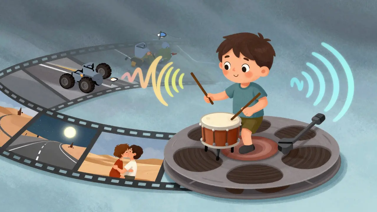 Bir çocuk, bir film rulosuna davul çalıyor ve her kare farklı bir duygu taşıyor.
