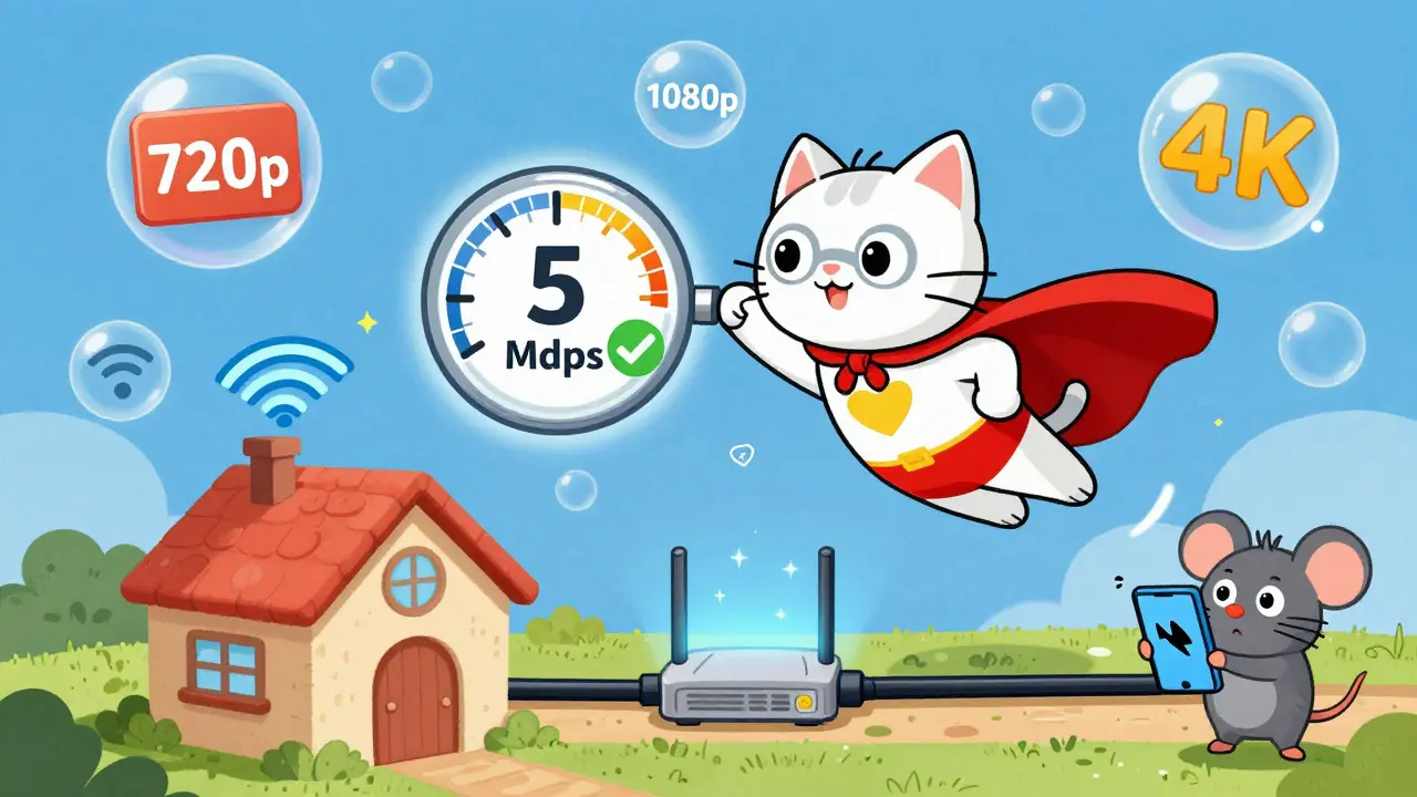 Ethernet kablolu kedi, upload hızı için 720p ve 1080p balonlarını taşıyor.