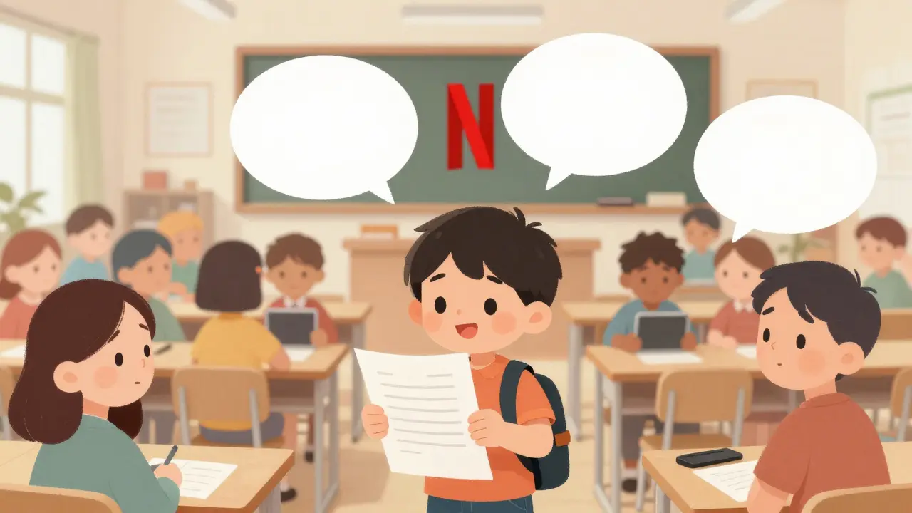 Bir çocuk, izin formu imzalarken filmin nereye yayılacağını anlamıyor.